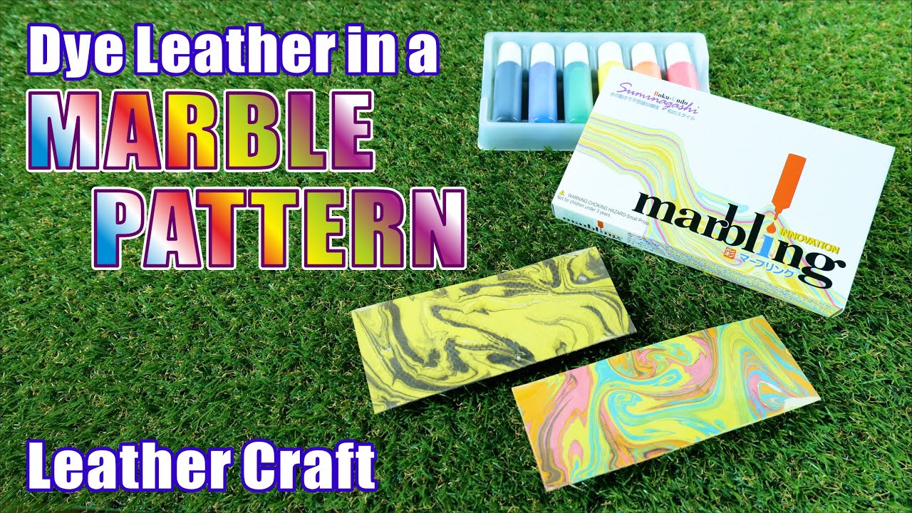LEATHER CRAFT.  Dye leather in a Marble pattern