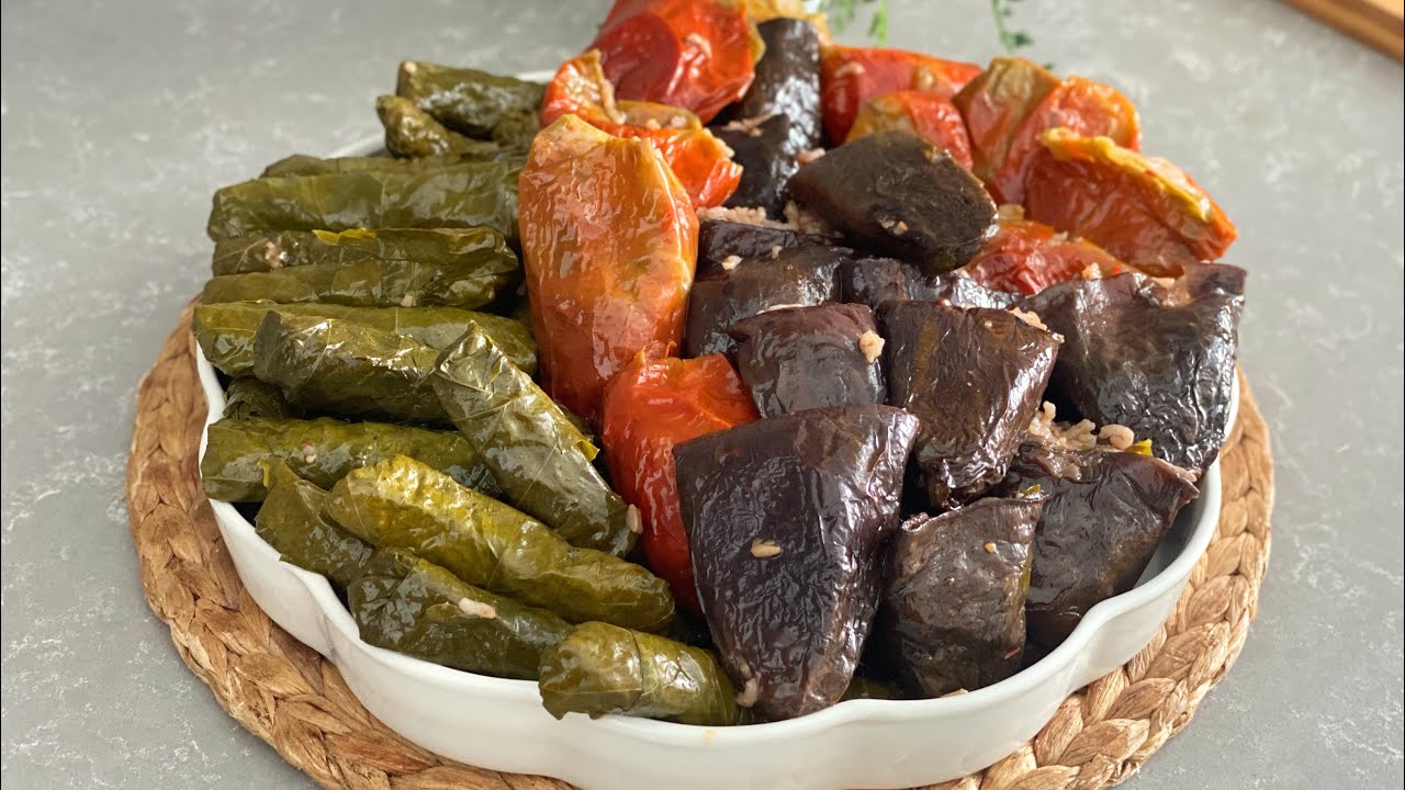 TAM ÖLÇÜLÜ KOLAY ZEYTİNYAĞLI KARISIK KURU DOLMA TARİFİ