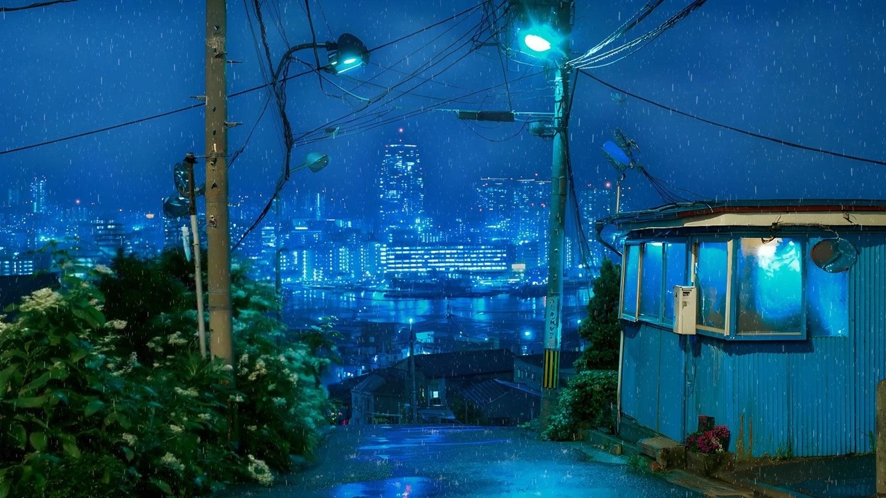 Tokyo After Midnight 🌙 Lofi Rain with the Cool Atmosphere of Japanese Hills for Your Peace of Mind