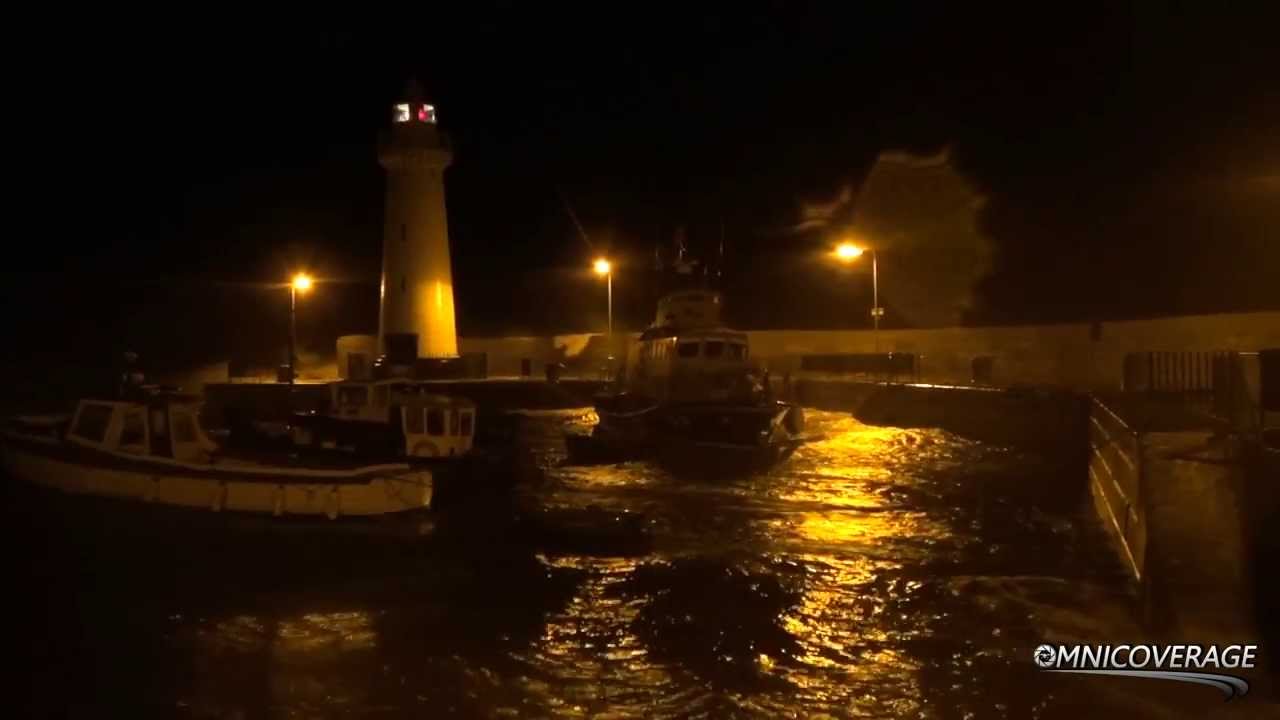 Donaghadee Harbour during massive storm
