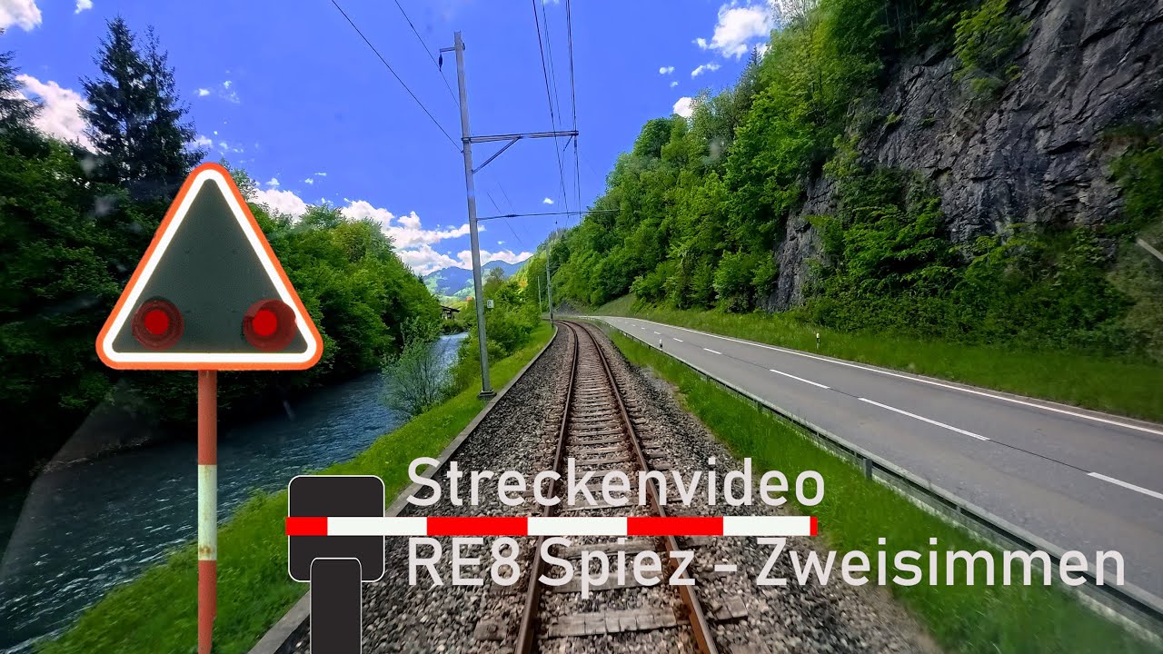Führerstandsmitfahrt / cab ride RE8 Spiez - Zweisimmen  -  🚃 BLS RABe 535 Lötschberger 🌤️