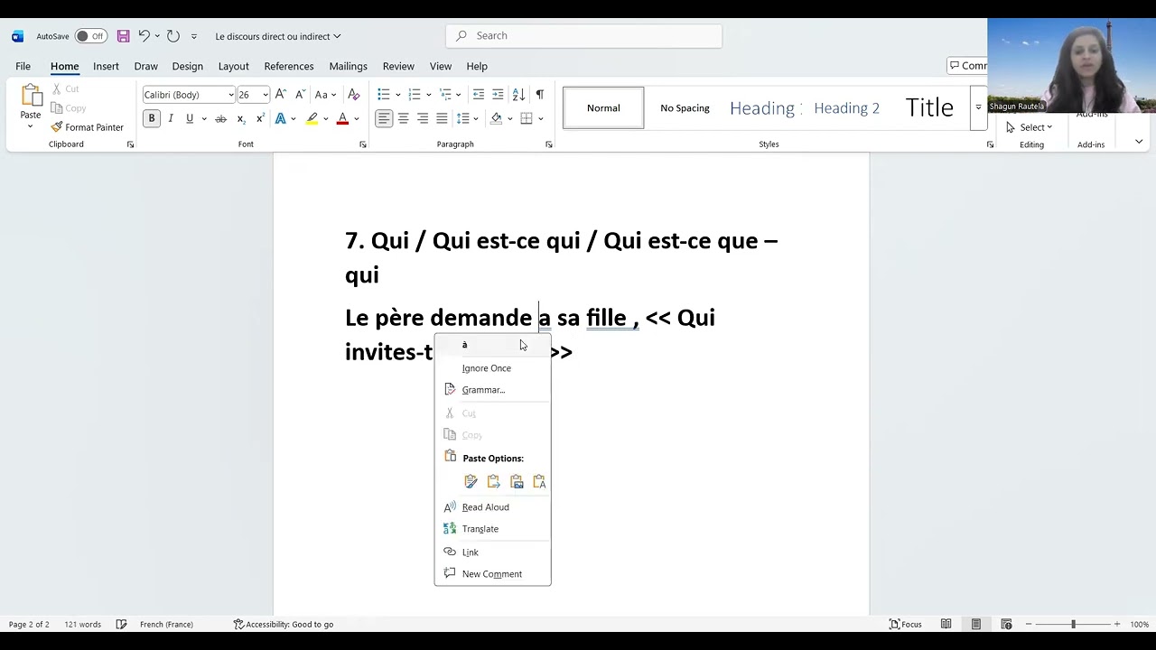 Le discours direct ou indirect | ЧАСТЬ 2 | Learn French by Shagun