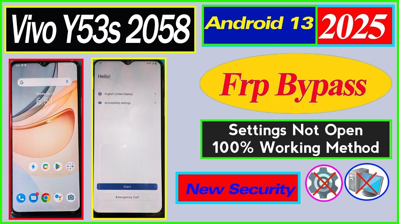 Vivo Y53s FRP Bypass 2025 | V2058 Google Account Bypass Without PC | 100% Working Trick
