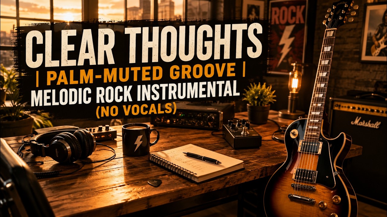 Clear Thoughts | Palm-Muted Groove | Melodic Rock Instrumental (No Vocals)