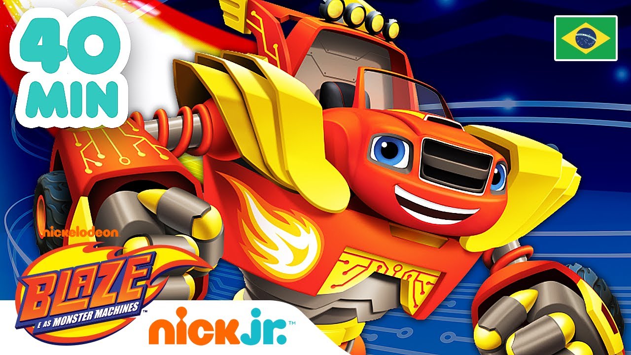 40 MINUTOS do Rob&ocirc; Blaze ao resgate! | Blaze and the Monster Machines