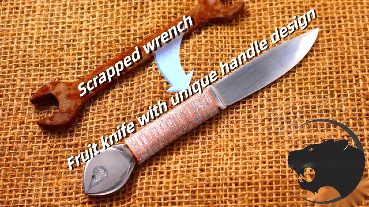 Нож с уникальной рукоятью, сделанный из гаечного ключа — мастер-класс по изготовлению ножей.