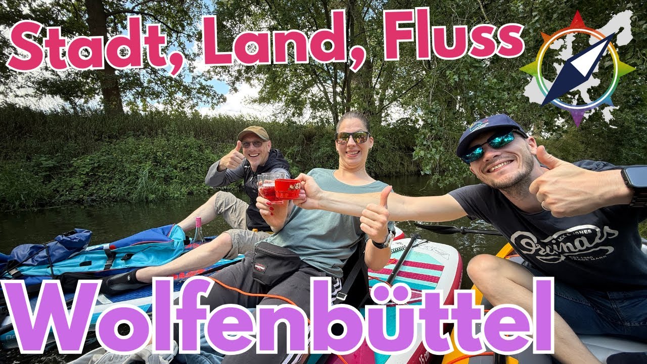 Wolfenbüttel - Unterwegs mit Freunden auf der Oker nach Braunschweig im Kajak & SUP