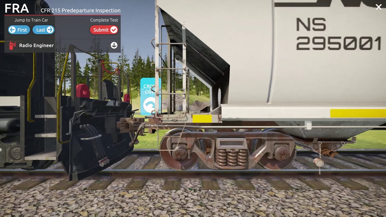 Railroad Pre-Departure Inspection (CFR 215) - Interactive 3D Simulation