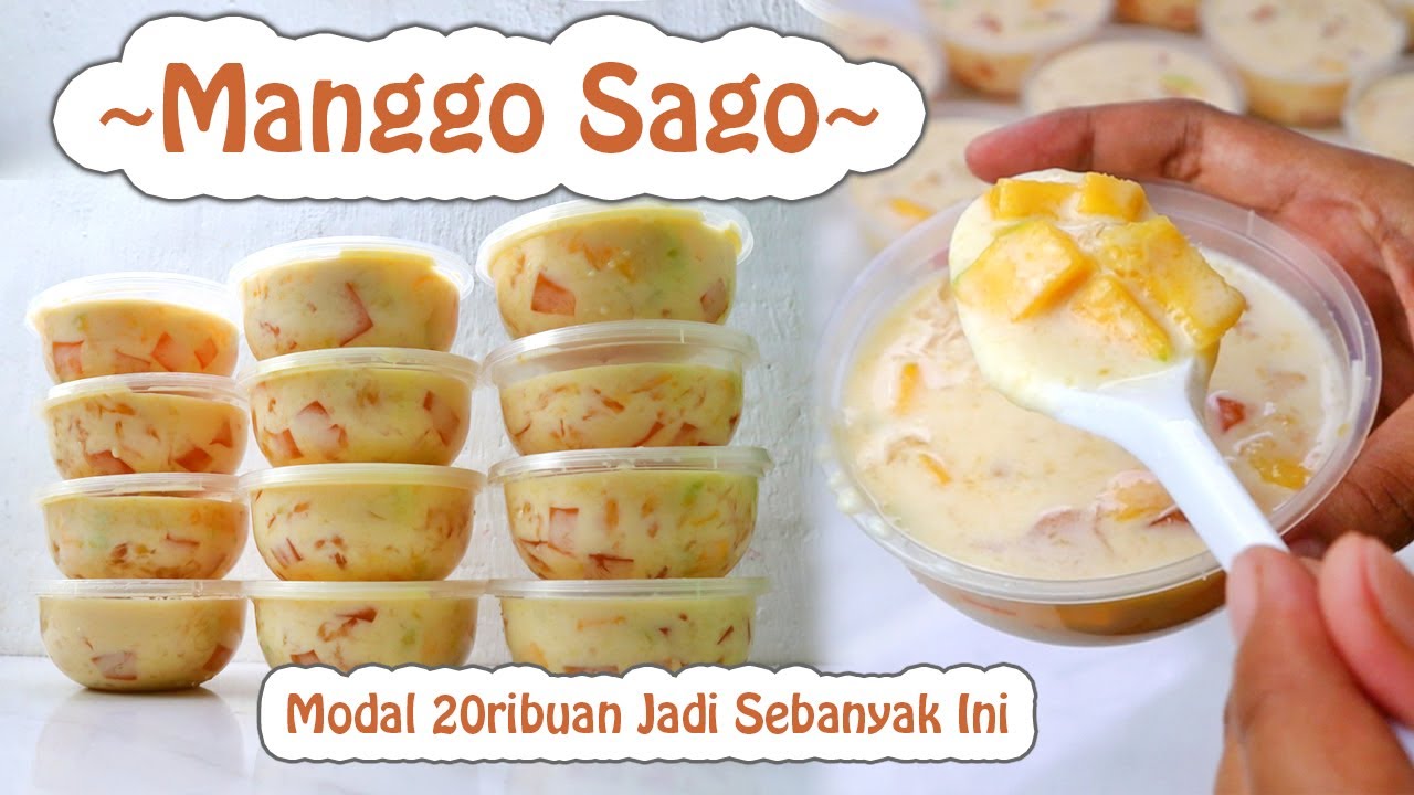 LEBIH NIKMAT DARI BUKO PANDAN !! MODAL 20RB BISA BUAT MINUMAN MANGO SAGO NIKMAT - RESEP MUDAH