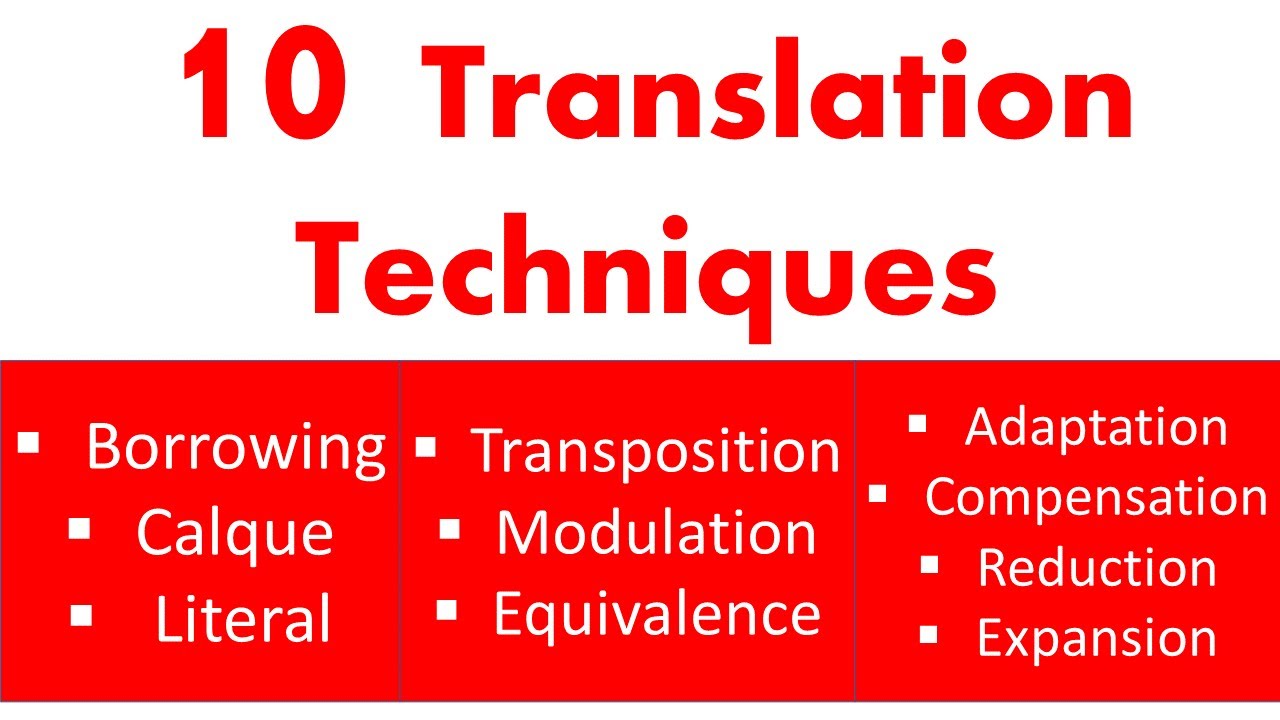 Translation techniques & Strategies that could make your translation easier - Translation Techniques