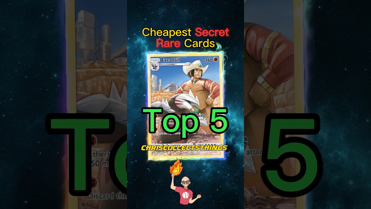 Top 5 CHEAPEST Secret Rare Pok&eacute;mon cards 🤫 #shorts #top5 #secretrare