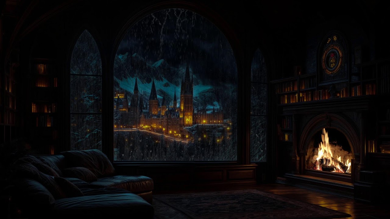 Deep Rest Hypnosis • Quiet the Mind •Sleep, Stress &Negative Thoughts | Rainy Night in an Old Castle