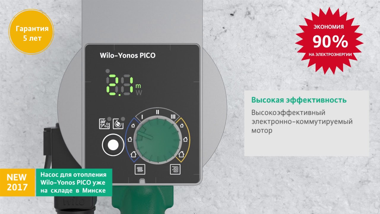 Обзор циркуляционного насоса Wilo серии Yonos PICO NEW