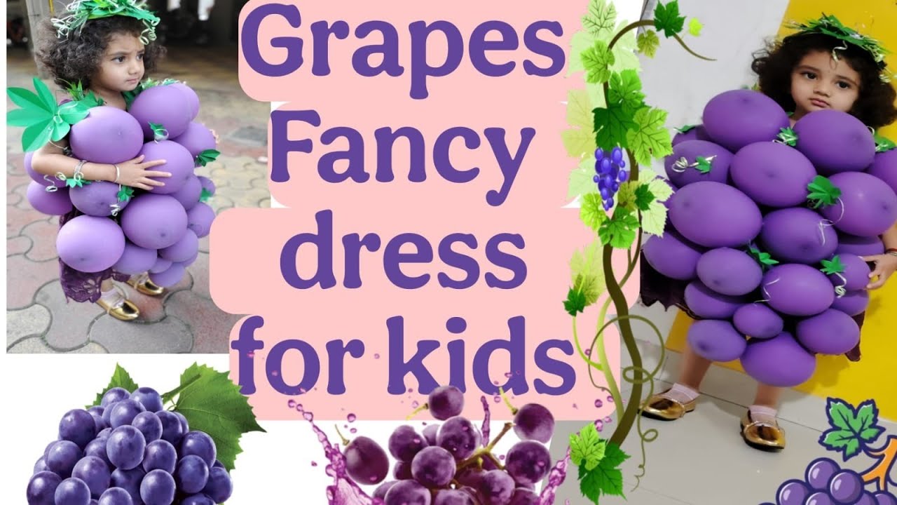Grapes Fancy dress for kids/How to make fancy dress costume for kids🍇☘️