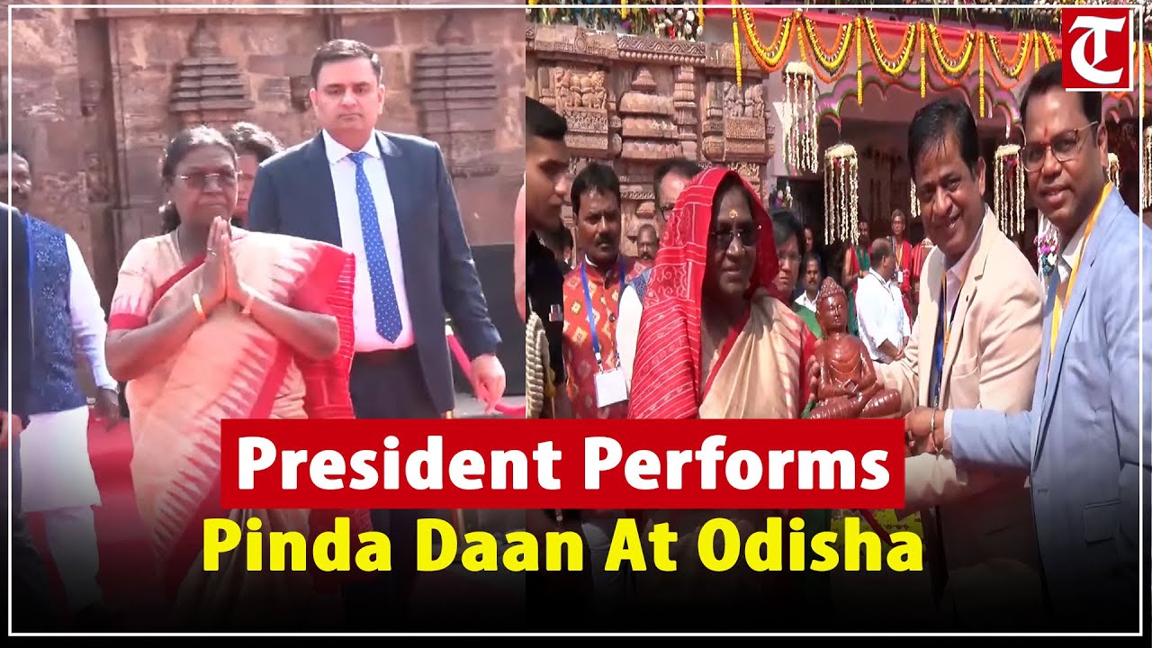 President offers prayers at Biraja Devi Temple, performs Pinda Daan at Navi Gaya in Odisha