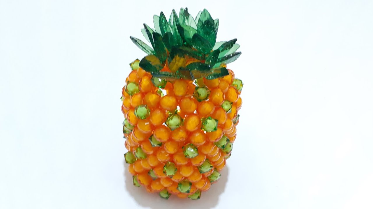 How to make beaded Pineapple @morrowcraft