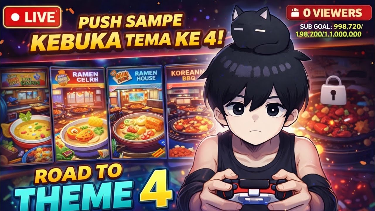 LIVE 🔥 Push Tema 4 di Cooking Adventures! Auto Panik Dapur Kebakar?!
