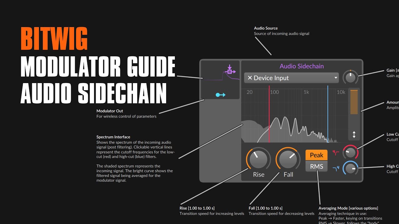 Audio Sidechain - Bitwig Modulator Guide