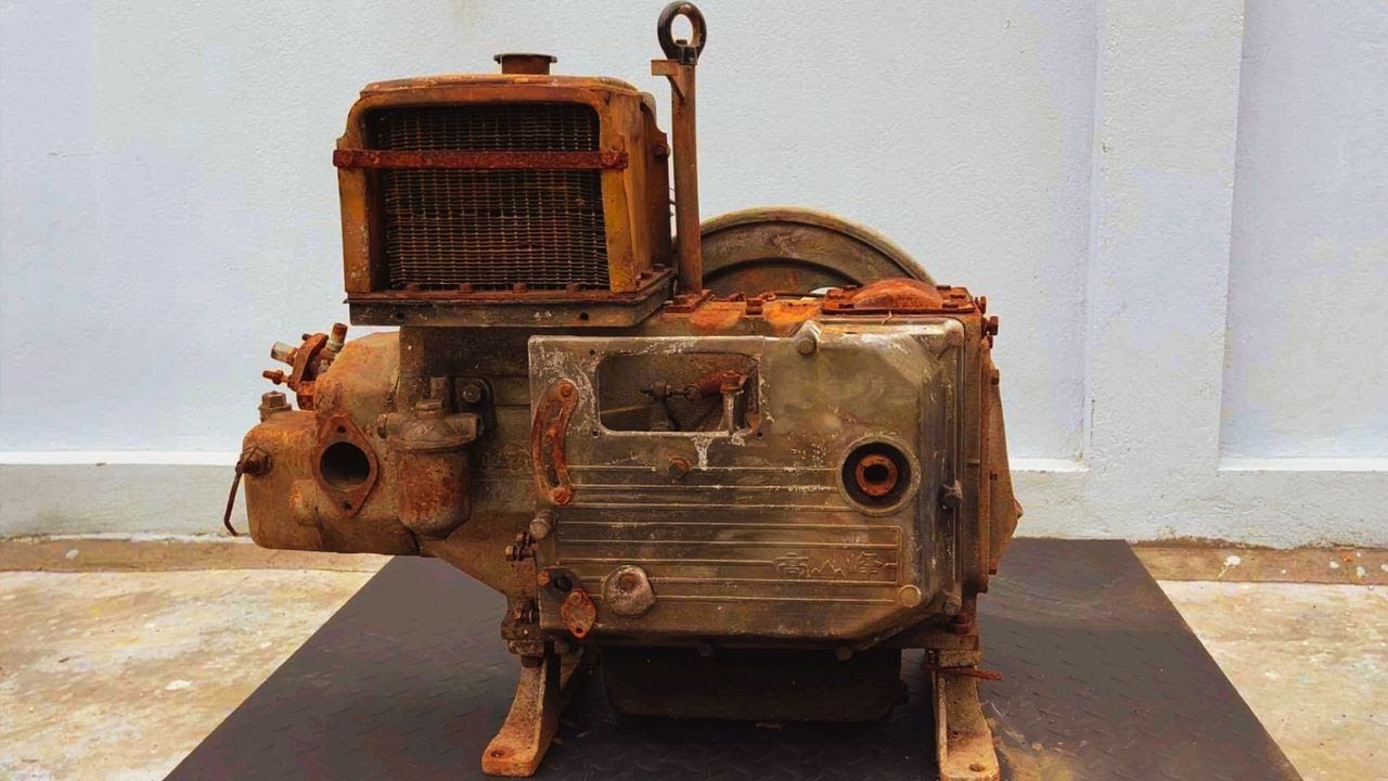 Genius Man Made an Incredible Diesel Engine Restoration - Restore Severely Damaged Old Diesel Engine
