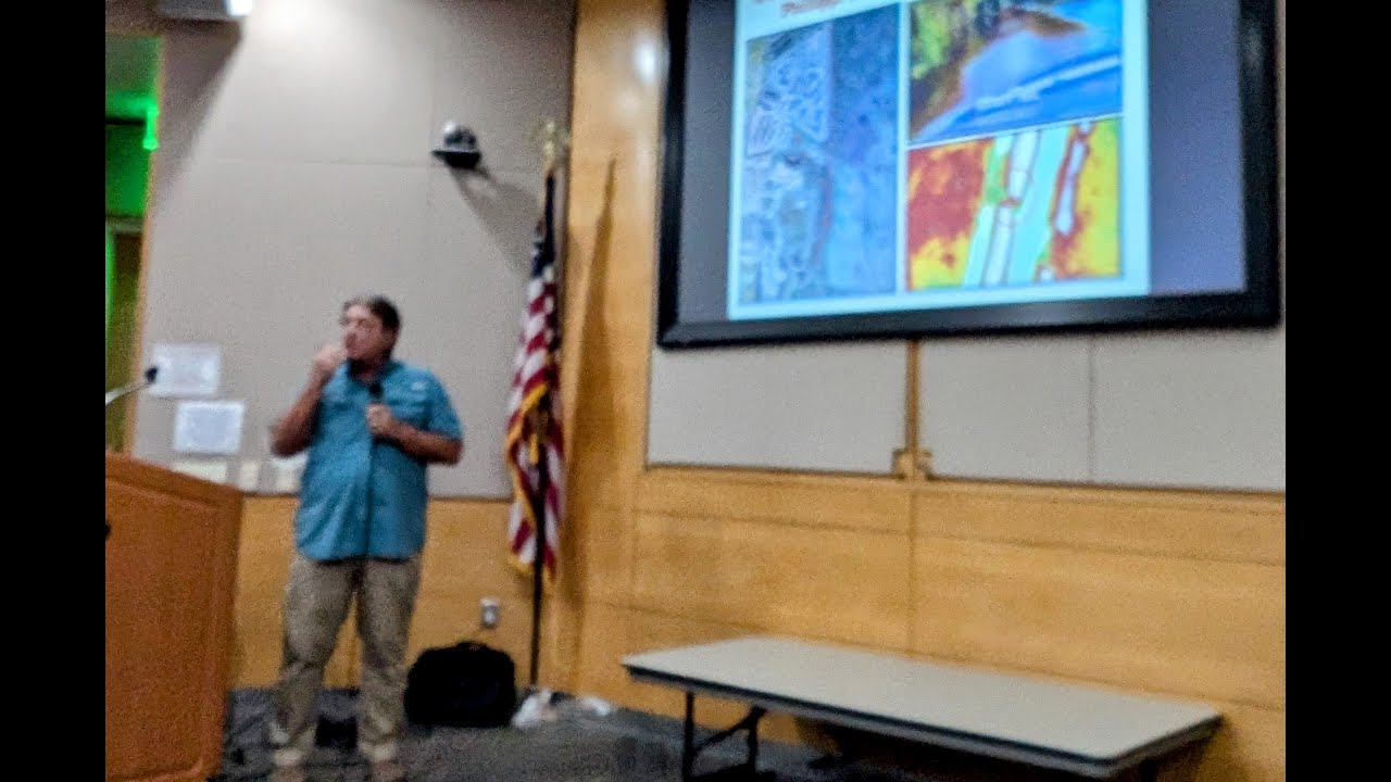 SCAN   Stephen Suau presents his findings about the Flood after Tropical Storm Debby.