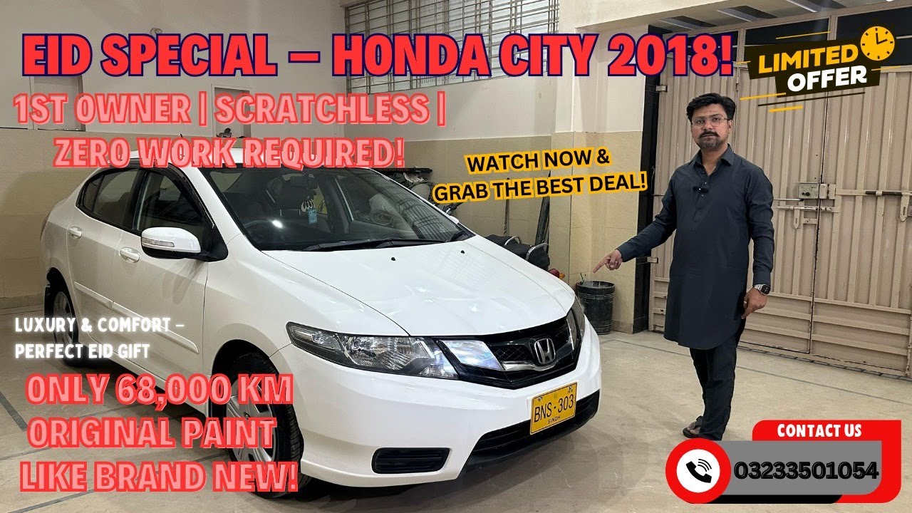 2018 Honda City Manual – 68,000 KM | First Owner, Well-Maintained for Sale