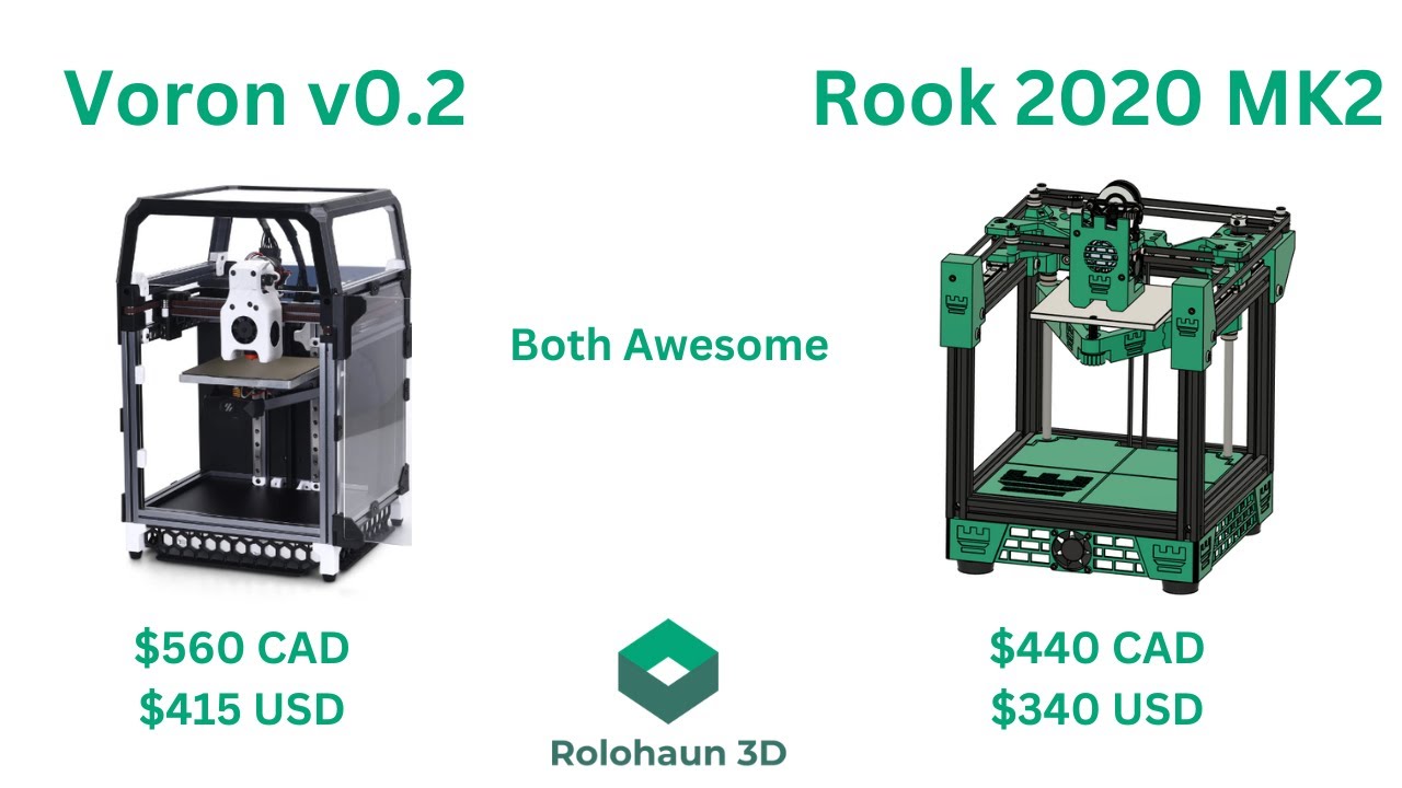 Давайте сравним небольшие 3D-принтеры CoreXY Voron v0.2 и Rook 2020 MK2.