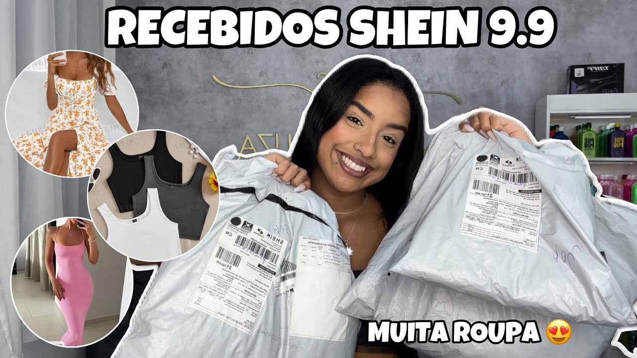 RECEBIDOS SHEIN 9.9 🖤 | vestidos, croppeds, acessórios