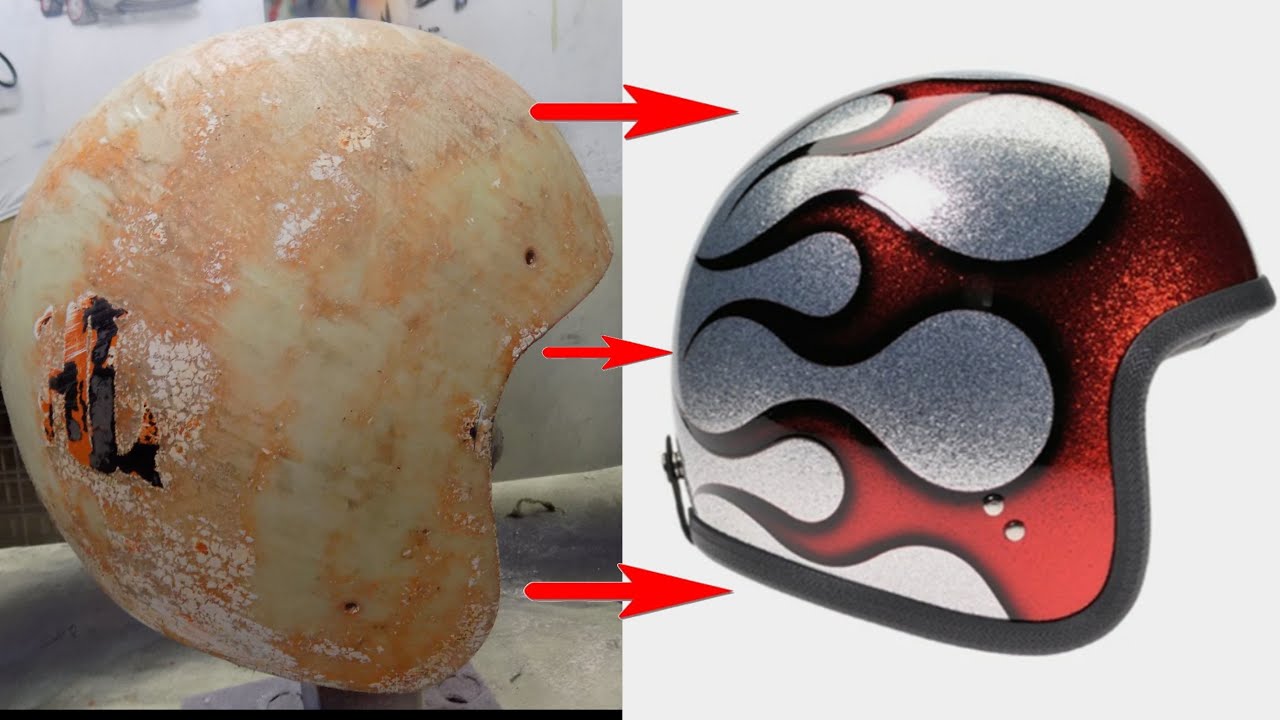 personaliza tu casco (paso a paso) 1 / 2 partes. #aerografo #harleydavison  #motos #cascos