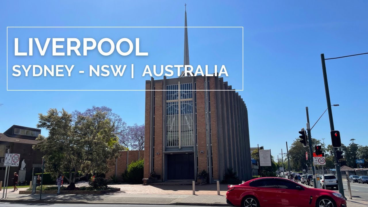 LIVERPOOL - SYDNEY Australia - 4K (2021) | NSW - Walking Tour Video.