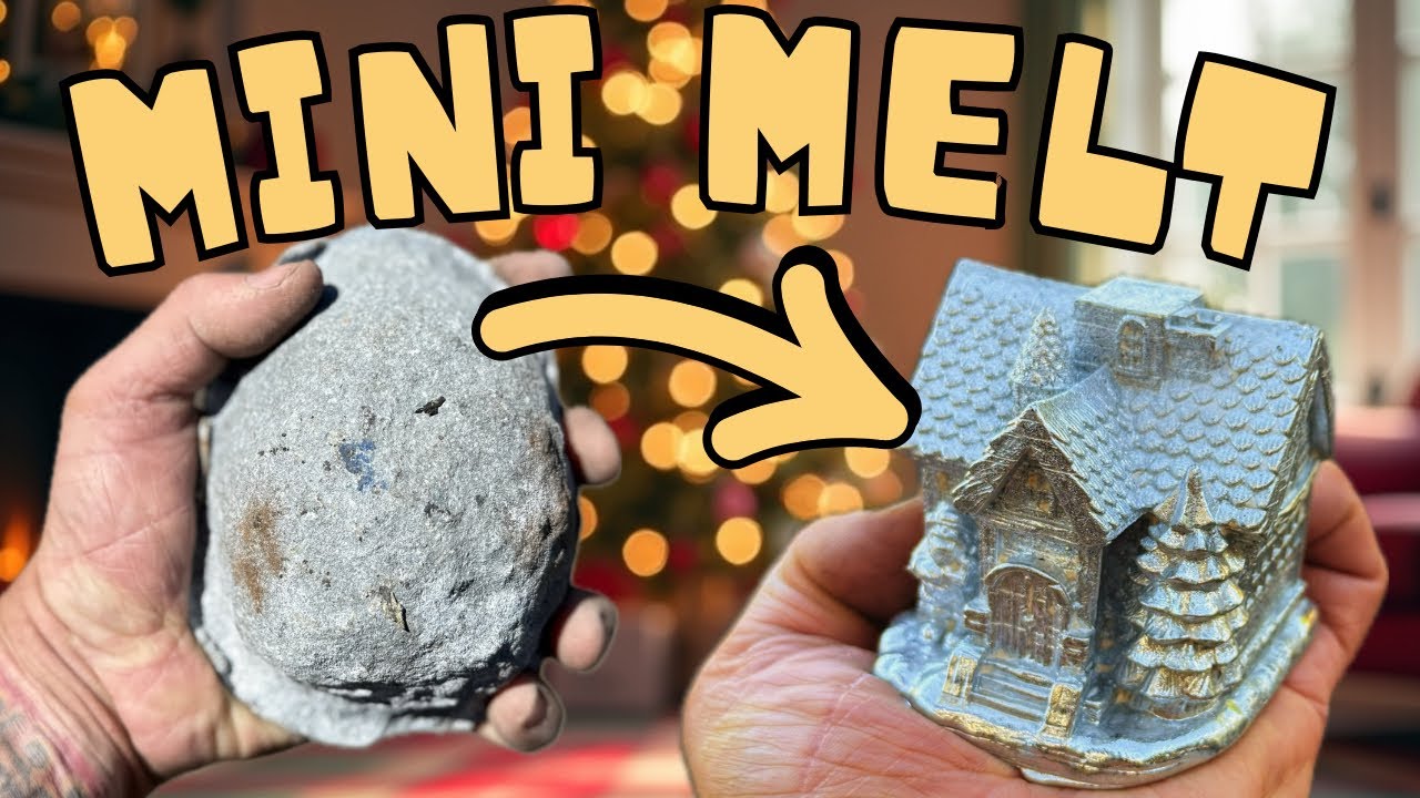 Scrap Zinc Casting - Trash To Treasure - ASMR Metal Melting - BigStackD Christmas House Casting