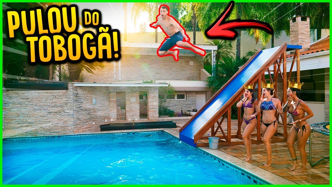 MESTRE MANDOU NO PARQUE AQUÁTICO!! ( TOBOGÃ NA PISCINA ) [ REZENDE EVIL ]