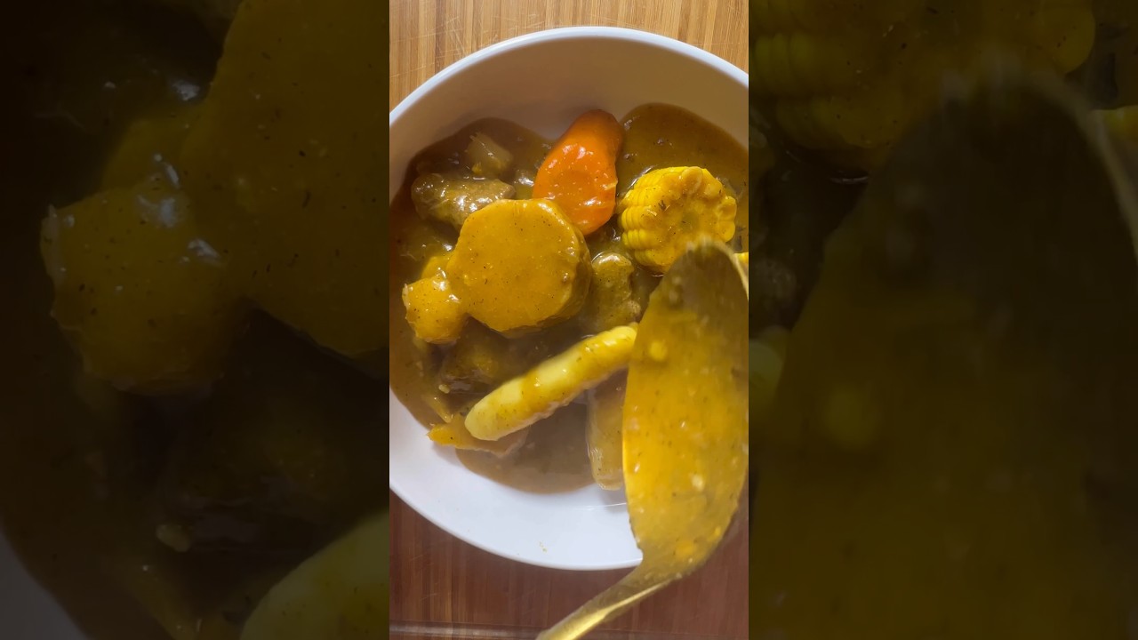Hands down the best soup with pumpkin and root vegetables #sancocho #meatless #chefjoya