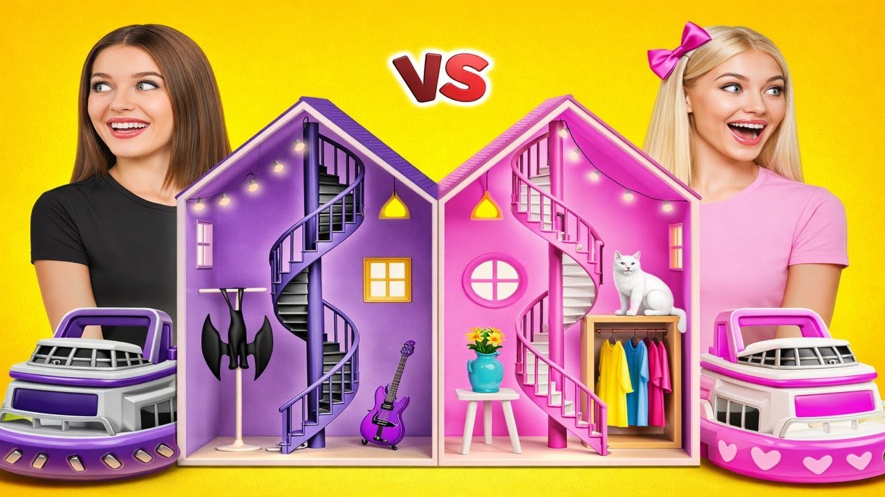 HOW TO MAKE A HOUSE WITH CARDBOARD 💖 1-star vs 5-star 📦 We Built a Tiny House By 123 GO!