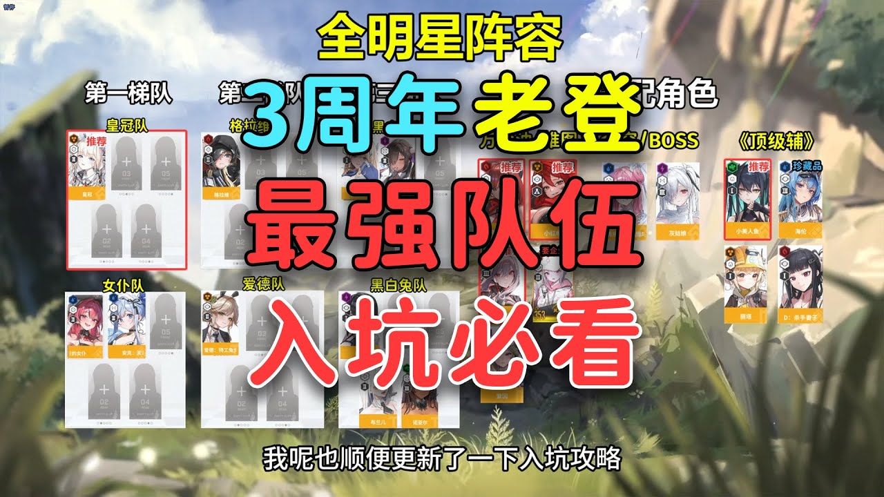 NIKKE老登T0最强配队推荐，萌新入坑必看，备战3周年不踩坑