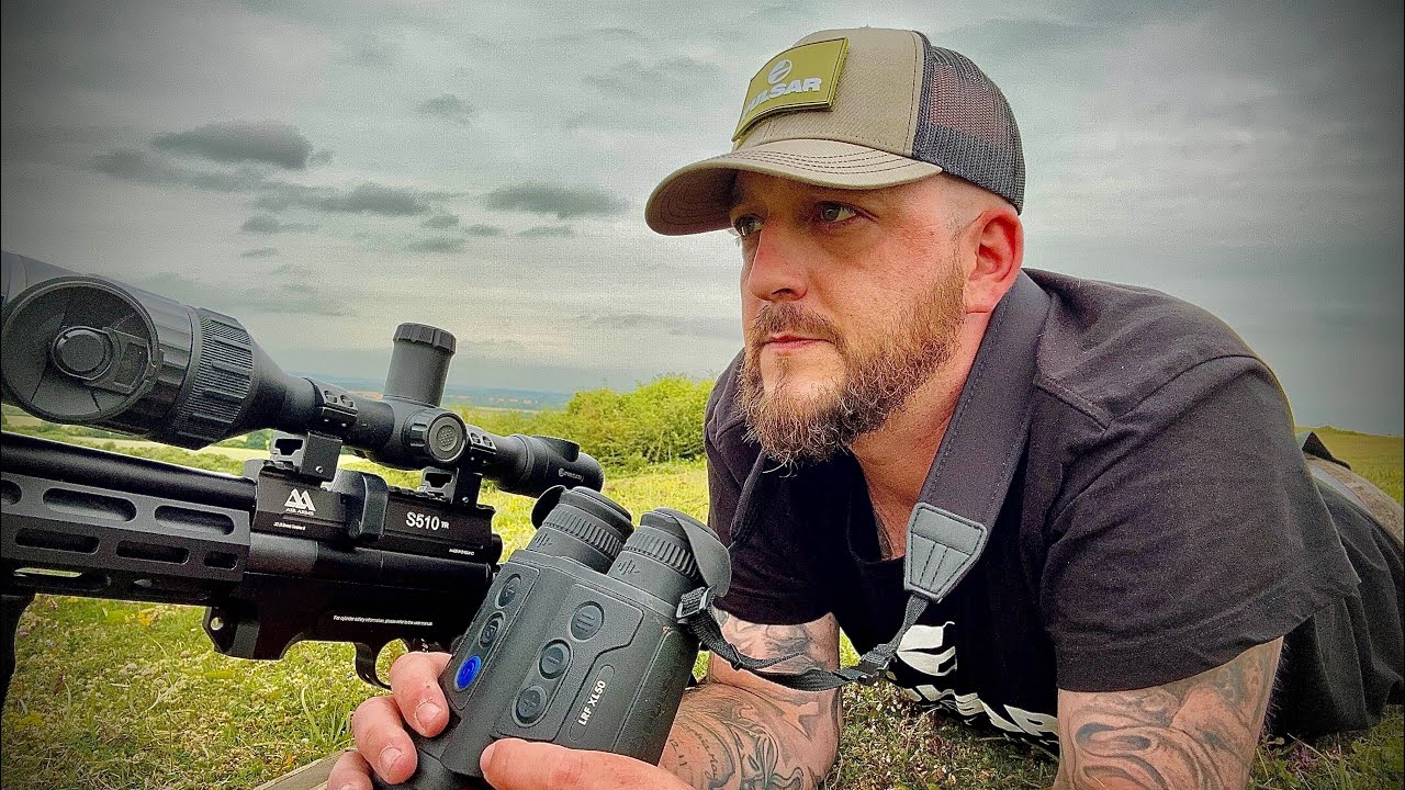 Rabbit hunting on a new permission. Air arms s510 tactical and Pulsar Merger XL50 lrf