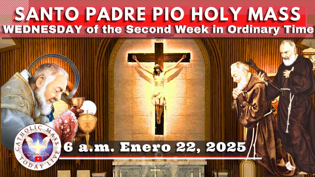 WEDNESDAY LIVE MASS TODAY  at Santo Padre Pio National Shrine - Batangas.  January 22,  2024. 6a.m.