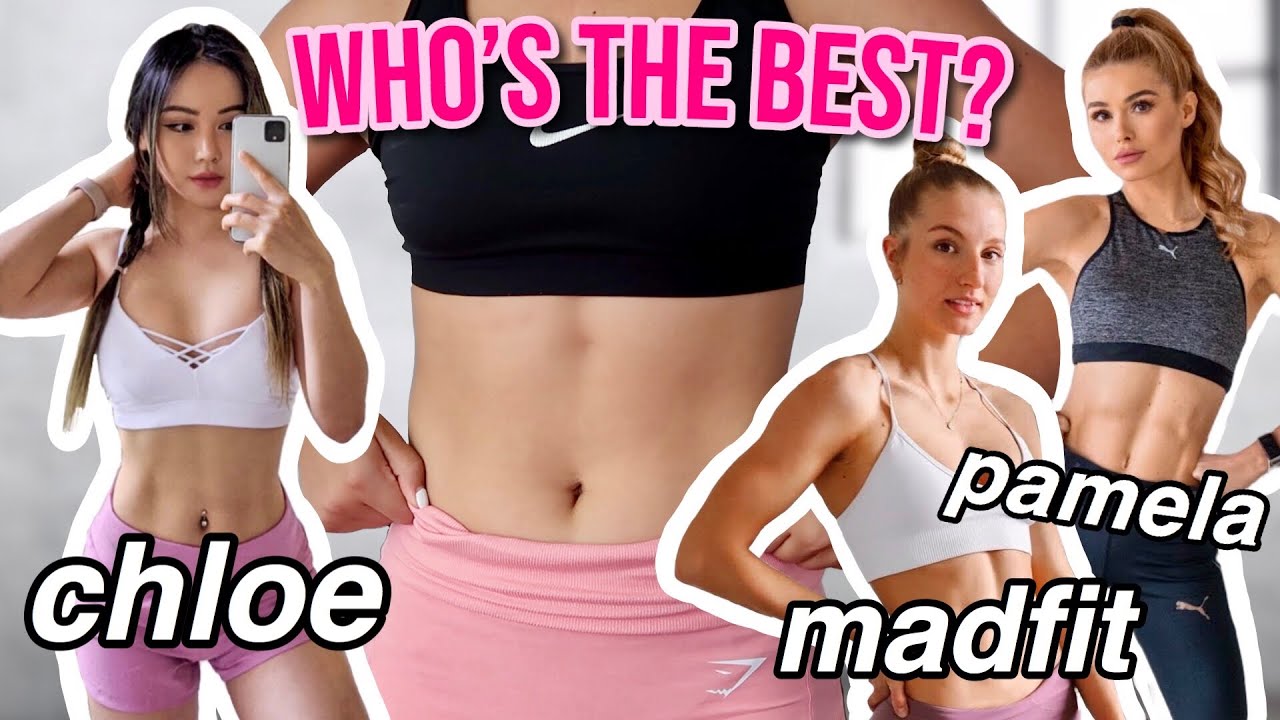 Comparing the MOST POPULAR Fitness YouTubers (Chloe Ting, Pamela Reif, Madfit, & more!)