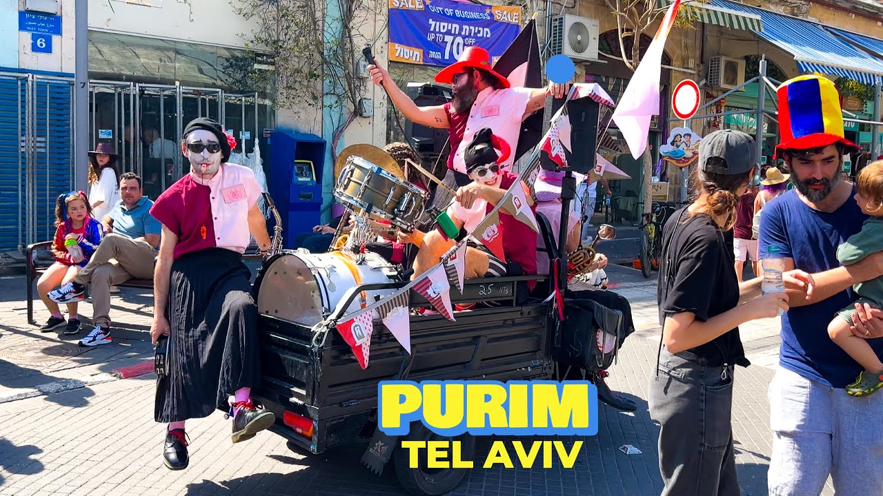 Purim celebrations in Tel Aviv (Jaffa), Israel 2025