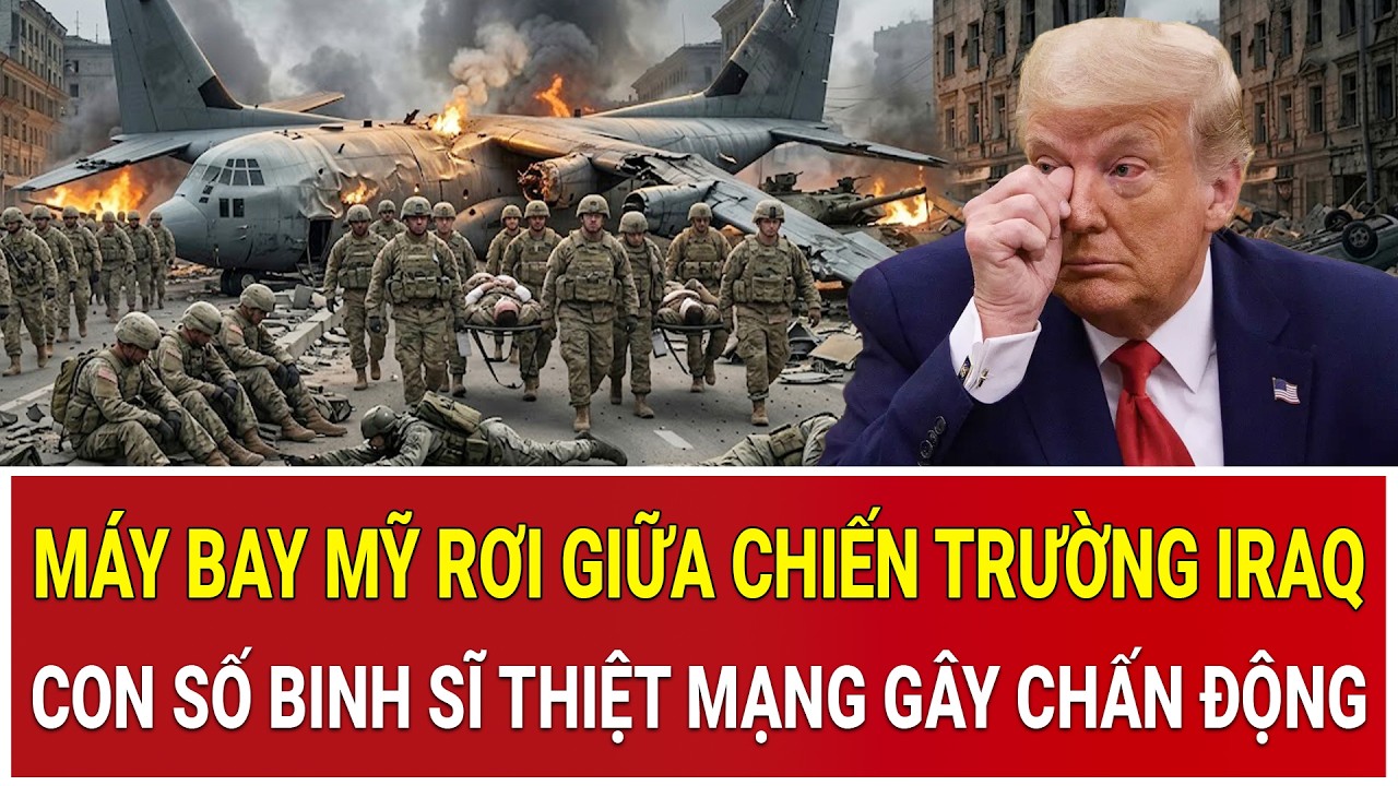 Máy bay Mỹ rơi giữa chiến trường Iraq; con số binh sĩ thiệt mạng gây chấn động