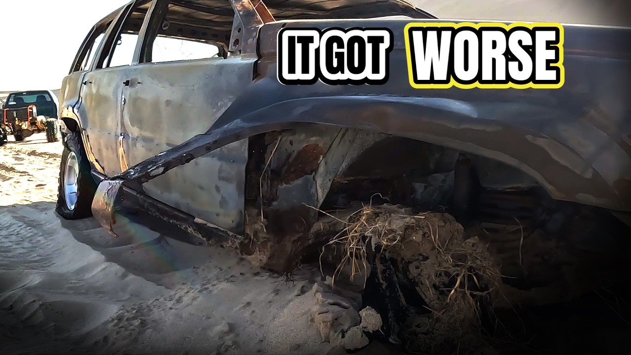Burned Jeep in the Dunes… We Got It Out!!!