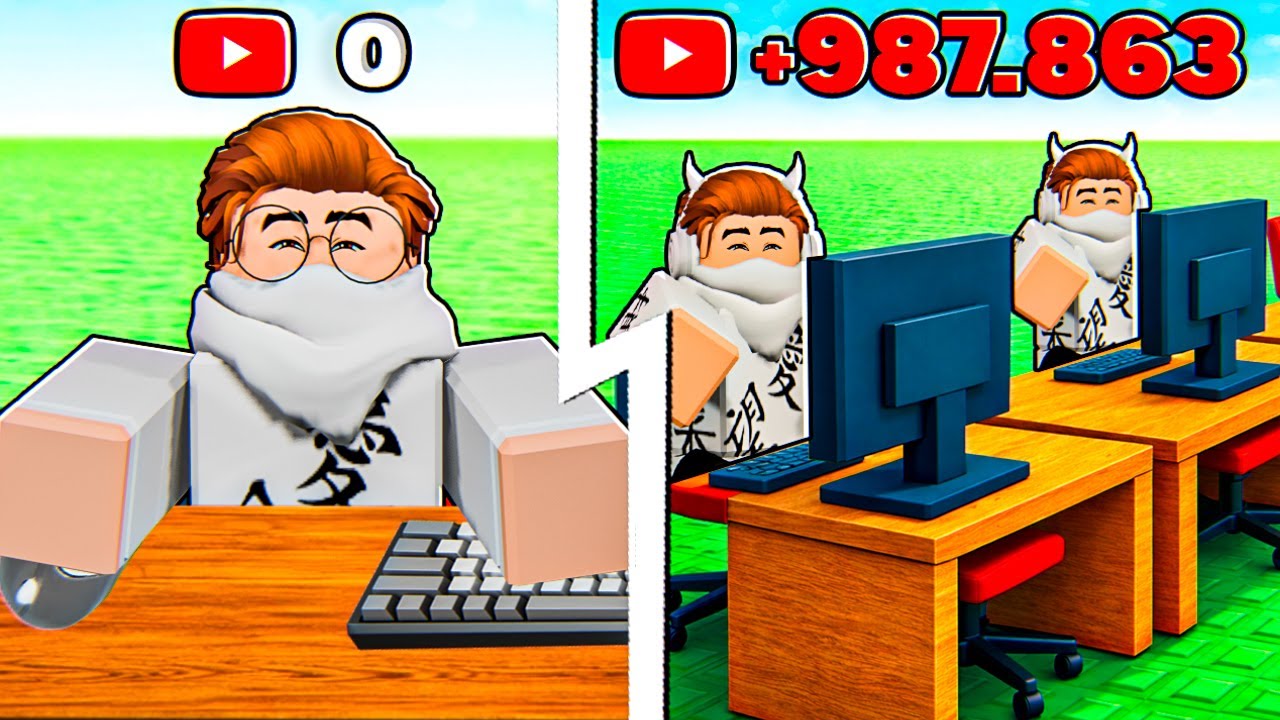 Me Tornei o MAIOR YOUTUBER do Mundo Nesse SIMULADOR de Youtuber do Roblox