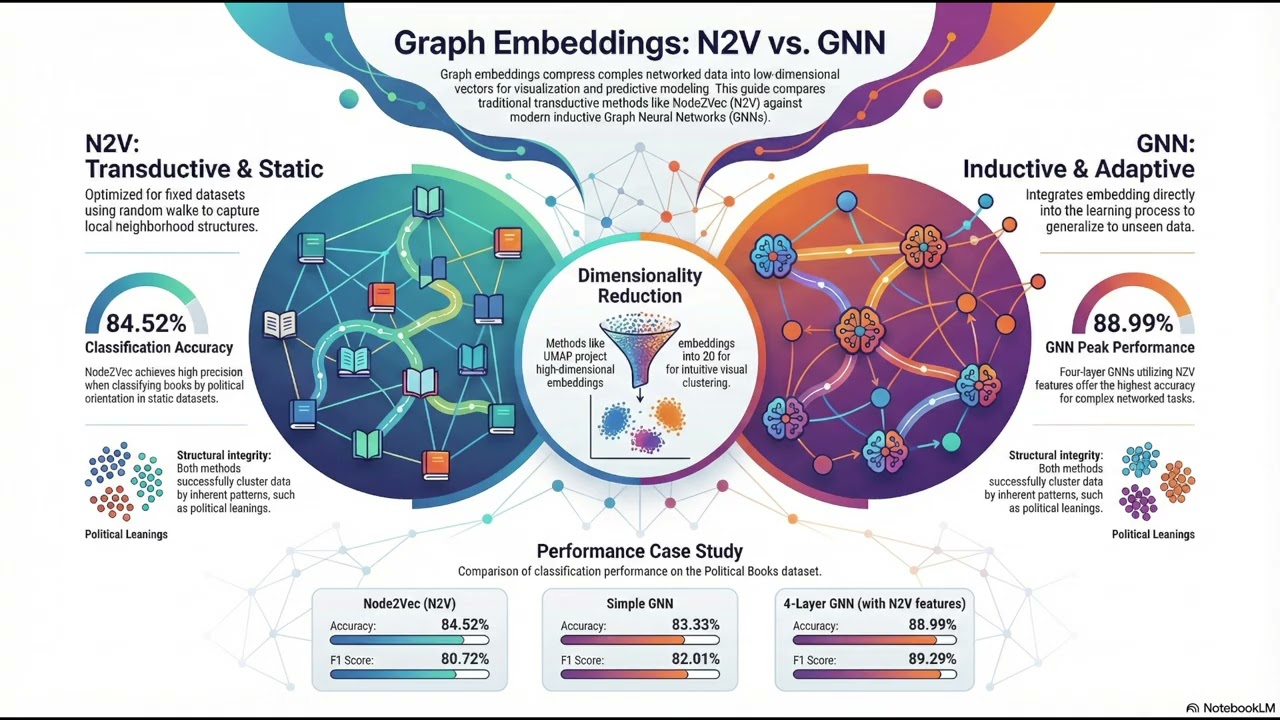 Graph Embeddings Explained: Node2Vec vs. GNNs | Deep Dive