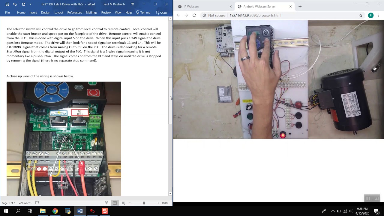 PowerFlex 525 Drive control with PLC