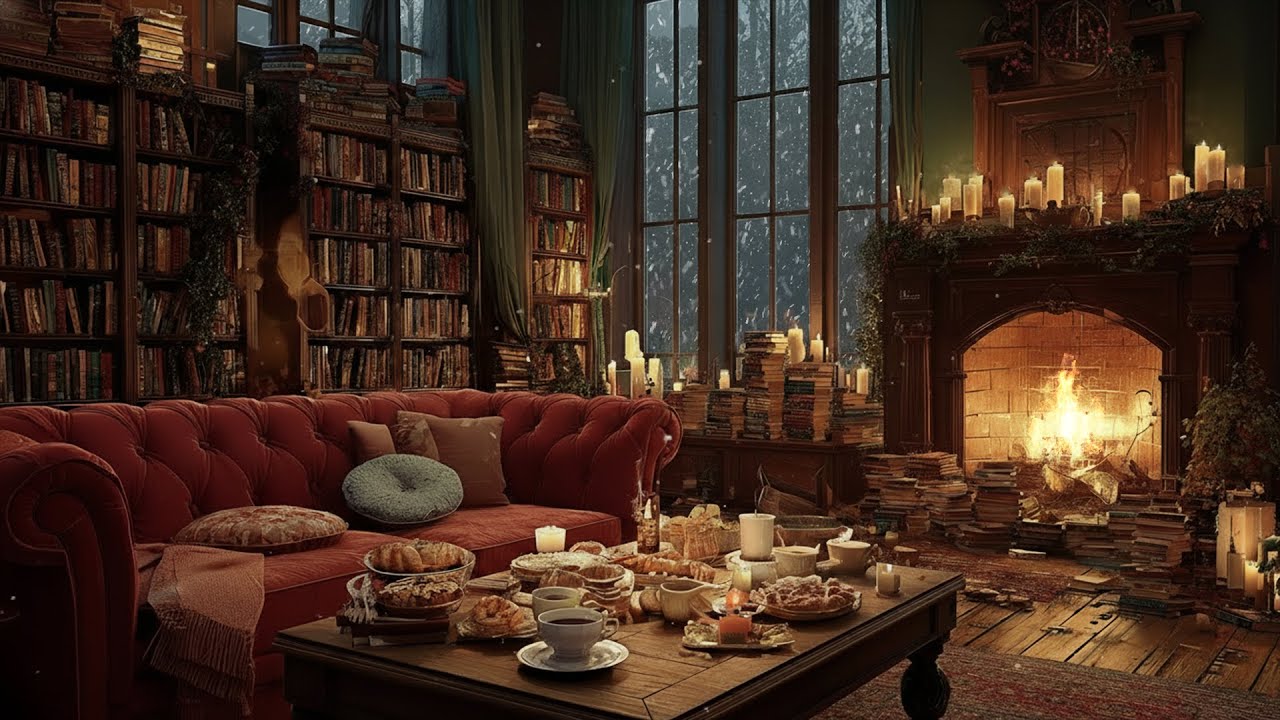 Soft Piano Notes Breathing Beneath Firelit Winter ❄️ A Quiet Atmosphere for Focus