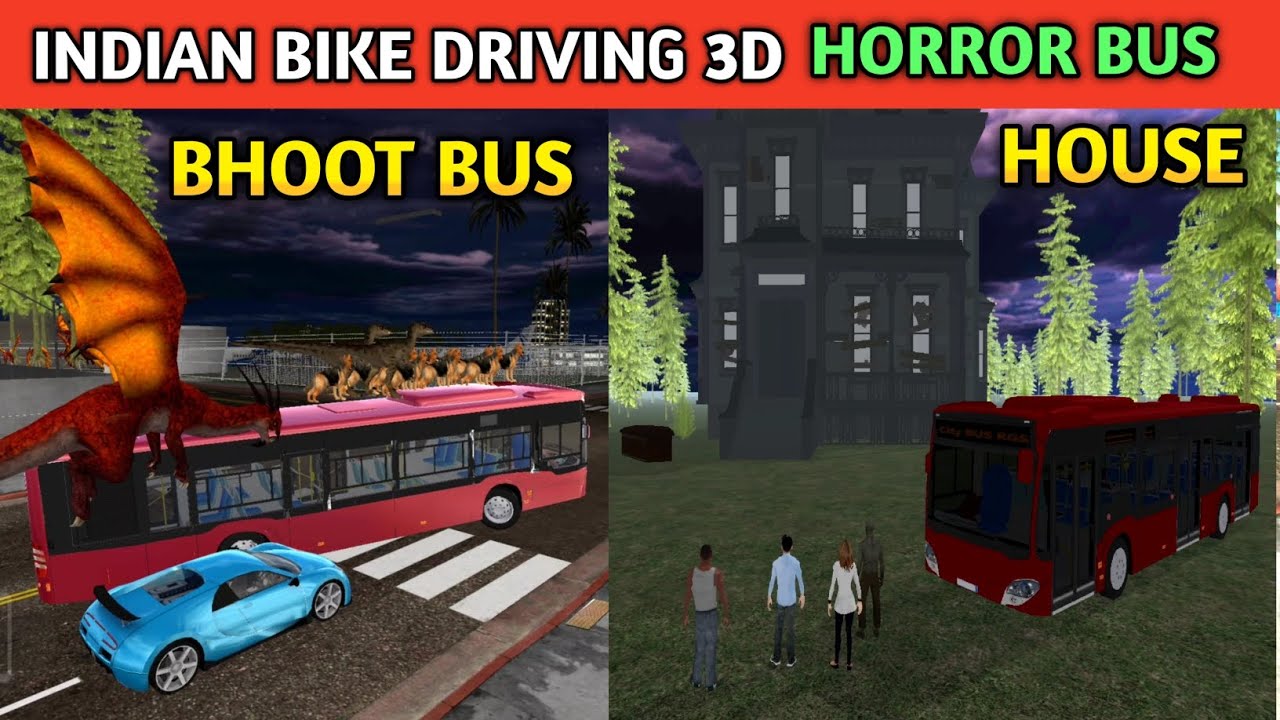 Franklin Dragon Monster Drive Bus Going To Horror House | Funny Gameplay Indian Bikes Driving 3d 🤣🤣