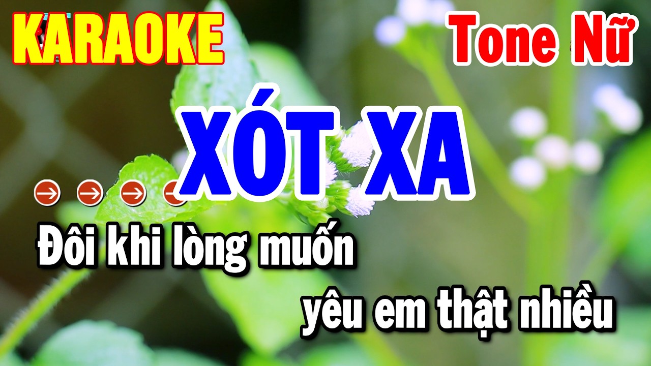 Xót Xa Karaoke Nhạc Sống Tone Nữ Dễ Hát | Thanh Hải
