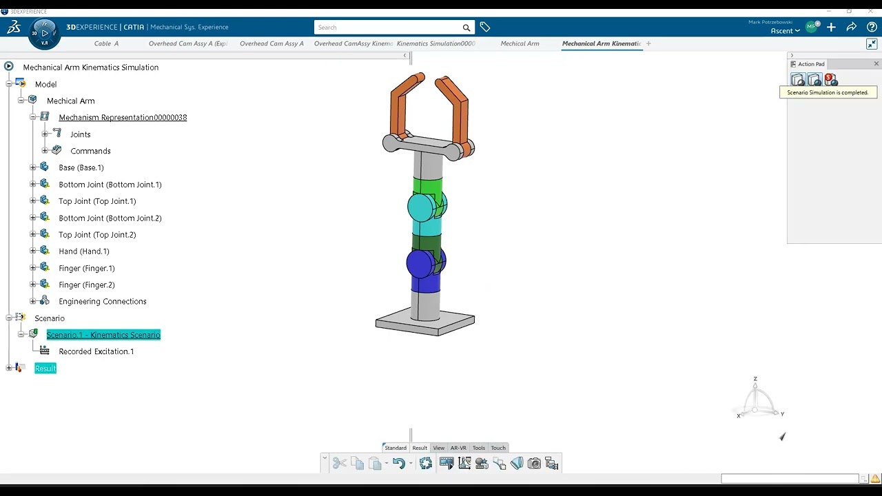 3DEXPERIENCE Mechanical Systems Experience: Kinematic Simulation using Kinematic Excitation Recorder