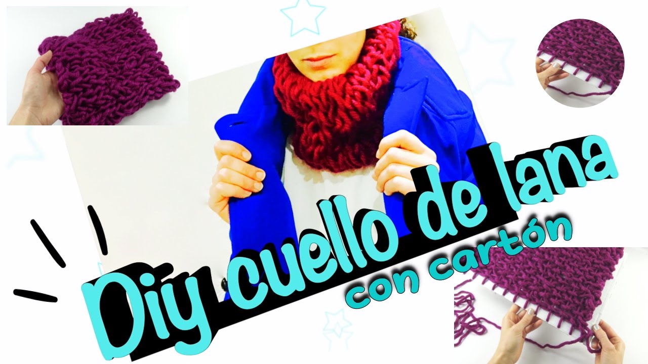 C&oacute;mo tejer un cuello bufanda de lana con cart&oacute;n ◁❄️⛄️