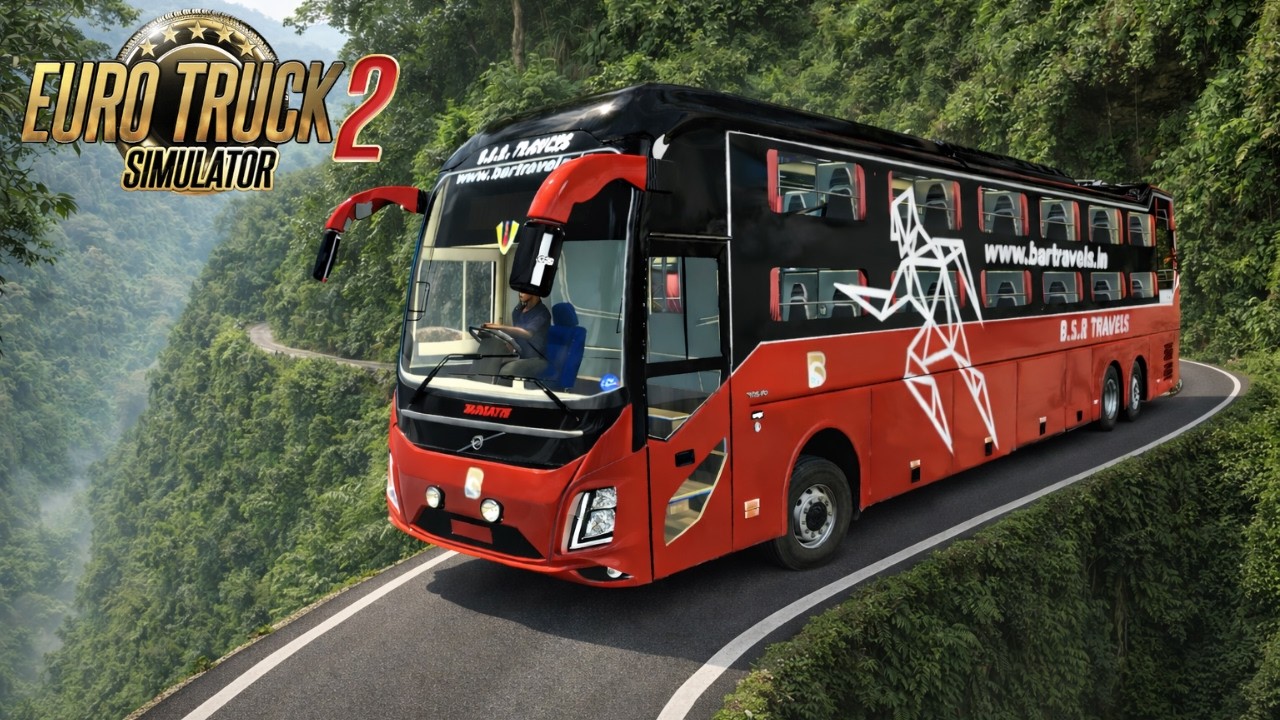 ALMOST CRASHED! 😰 Volvo 9600 Sleeper Bus on Extreme Cliff | ETS2
