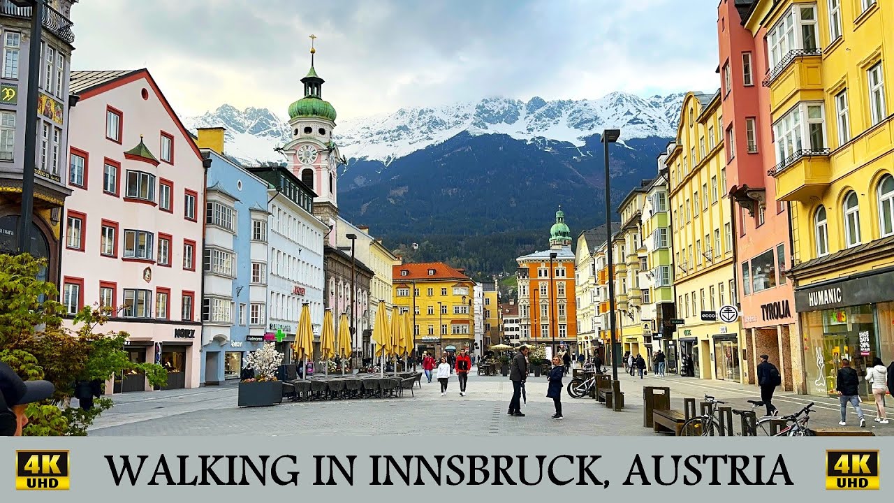 Walking in Innsbruck, Austria | 4K UHD | Walking Tour | A Full Walk through Innsbruck (Tirol) |